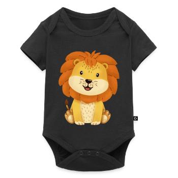 Lion - Body à manches courtes Premium Bébé - noir - Devant