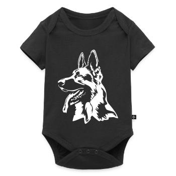 German shepherd head "Black Edition" - Baby Premium short-sleeve bodysuit - black - Front