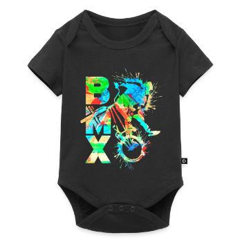 Schönes BMX Fahrrad | BMX Rad | Cooles BMX - Body à manches courtes Premium Bébé - noir - Devant