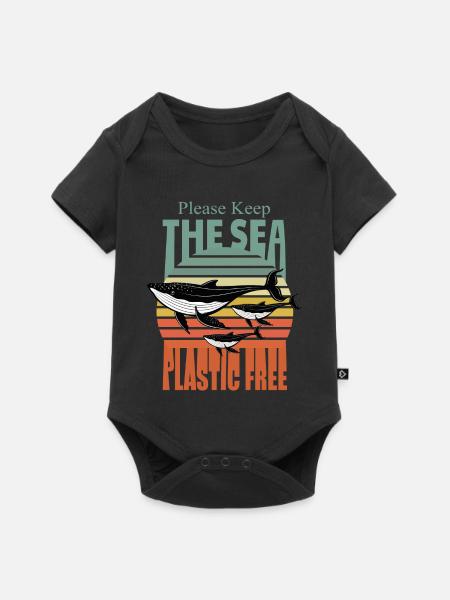 Umweltschutz, Tierschutz - Baby Premium Kurzarmbody - Schwarz