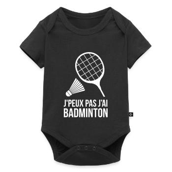 Badminton - Baby Premium short-sleeve bodysuit - black - Front