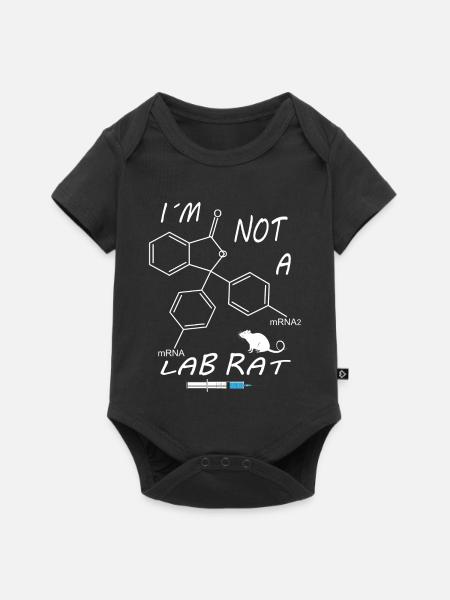 Ich bin keine Labor Ratte - Baby Premium Kurzarmbody - Schwarz