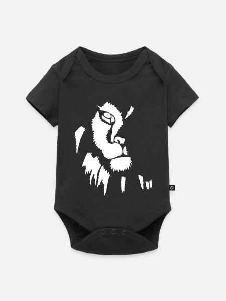 Weißer Löwe im Schatten - Baby Premium Kurzarmbody - Schwarz