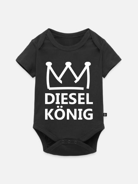 Diesel König - Baby Premium Kurzarmbody - Schwarz