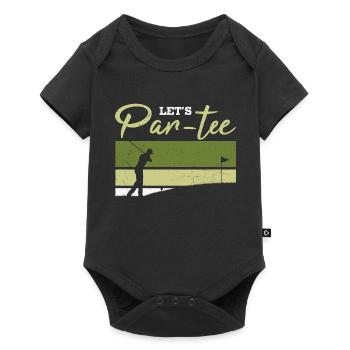 Let's Par-tee Golf Pun - Baby Premium Kurzarmbody - Schwarz - Vorne