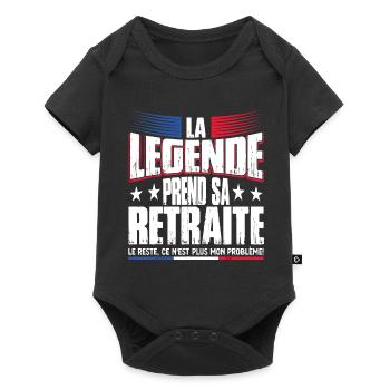 La Légende Prend Sa Retraite - Retraite cadeau - Body à manches courtes Premium Bébé - noir - Devant