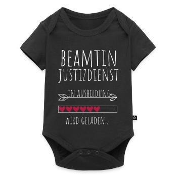 Beamtin Justizdienst in Ausbildung Geschenk - Baby Premium Kurzarmbody - Schwarz - Vorne