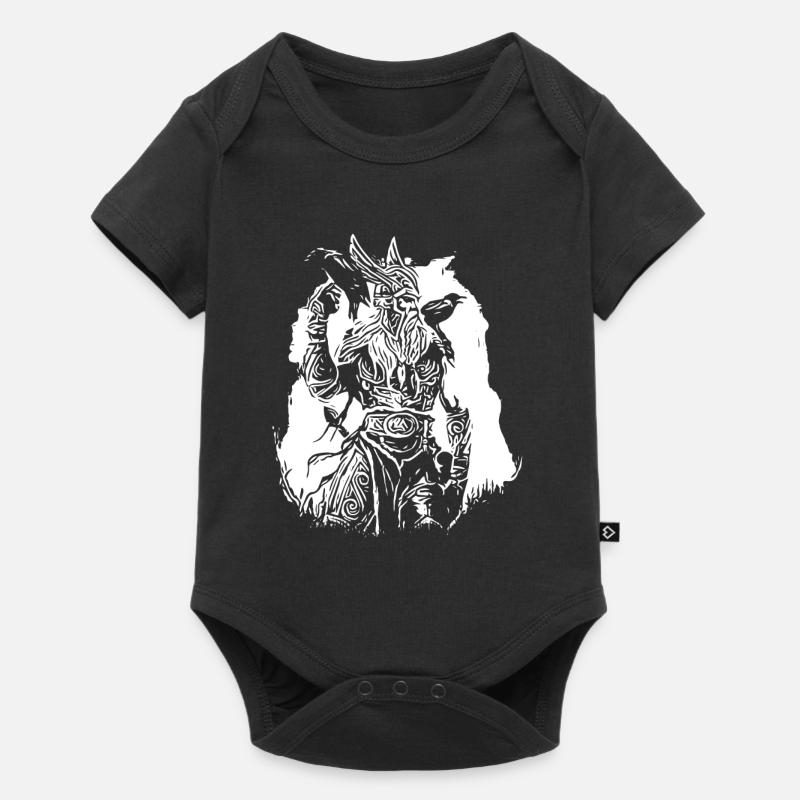 Vikings avec corbeaux - Body à manches courtes Premium Bébé - noir