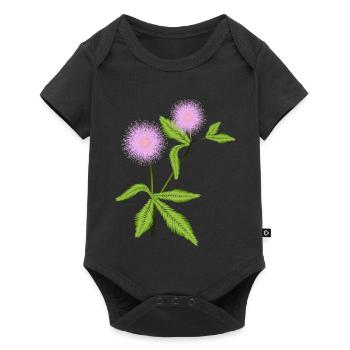 Mimosa plant with its sensitive leaves - Baby Premium short-sleeve bodysuit - black - Front
