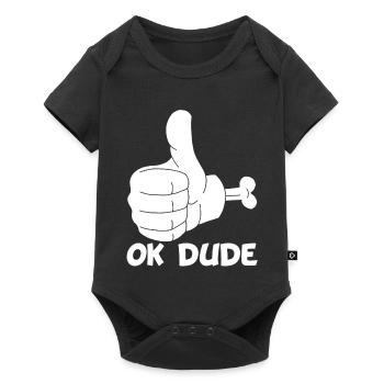 Ok man! (white) - Baby Premium short-sleeve bodysuit - black - Front