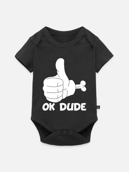 Ok Mann! (weiß) - Baby Premium Kurzarmbody - Schwarz