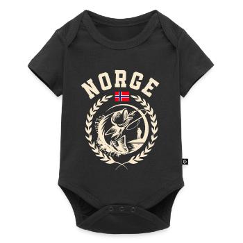 Norvège Pêche à la ligne Pêche - Body à manches courtes Premium Bébé - noir - Devant