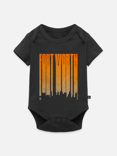 Fort Worth Skyline Gradient - Baby Premium Kurzarmbody - Schwarz