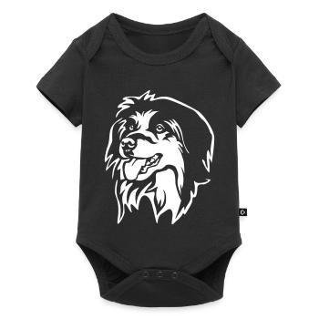 Berger des Pyrénées Kopf « Black Edition » - Body à manches courtes Premium Bébé - noir - Devant