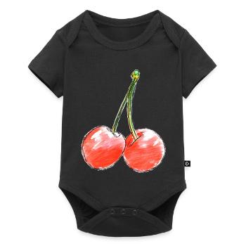 Sketch des Deux Cerises Sucrées - Body à manches courtes Premium Bébé - noir - Devant