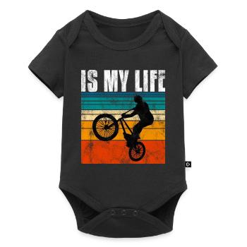 BMX is my life Bike Bike Bicycle Motocross - Baby Premium short-sleeve bodysuit - black - Front