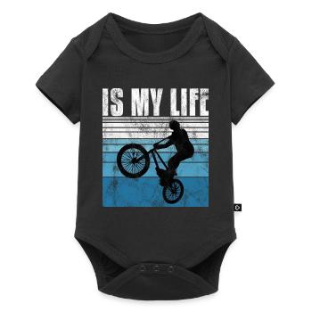 BMX is my life Bike Bike Bicycle Motocross - Baby Premium short-sleeve bodysuit - black - Front