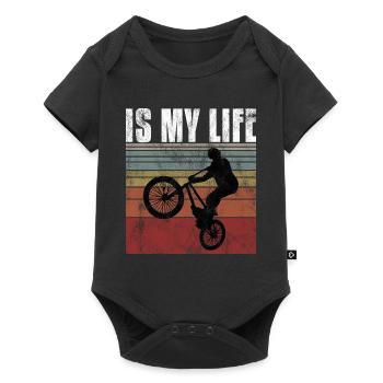 BMX is my life Bike Bike Bicycle Motocross - Baby Premium short-sleeve bodysuit - black - Front