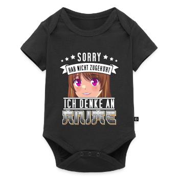 Lustiges Anime Design für Manga und Anime Fans - Baby Premium Kurzarmbody - Schwarz - Vorne