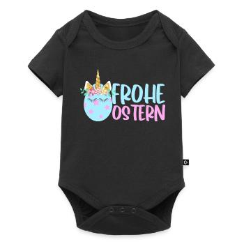 Frohe Ostern - Baby Premium Kurzarmbody - Schwarz - Vorne