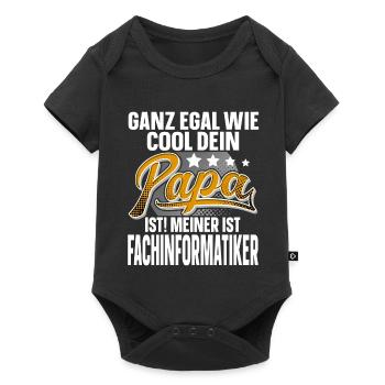 Fachinformatiker Papa Vater Vatertag Cooler Papa - Baby Premium Kurzarmbody - Schwarz - Vorne