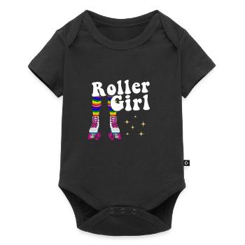Inline Skate Gift Rollskates Roller 70s - Baby Premium short-sleeve bodysuit - black - Front