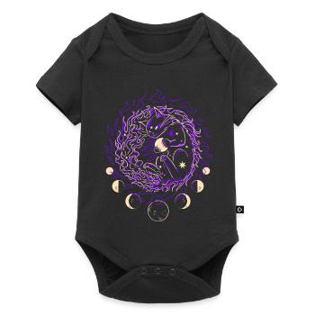 FEU COSMIQUE | Chat magique, gardien des étoiles - Body à manches courtes Premium Bébé - noir - Devant