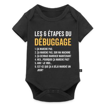 Cadeau Informatique Rigolo pour Programmeur - Body à manches courtes Premium Bébé - noir - Devant