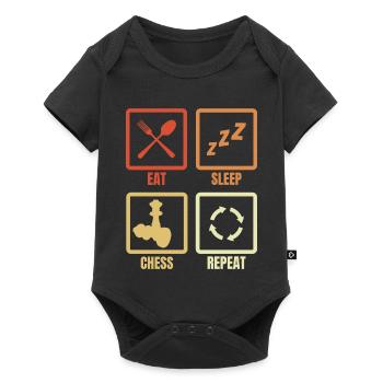 Eat Sleep Chess Repeat - Baby Premium short-sleeve bodysuit - black - Front