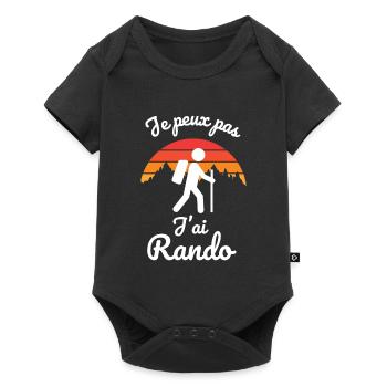 randonnée rando 2 - Body à manches courtes Premium Bébé - noir - Devant