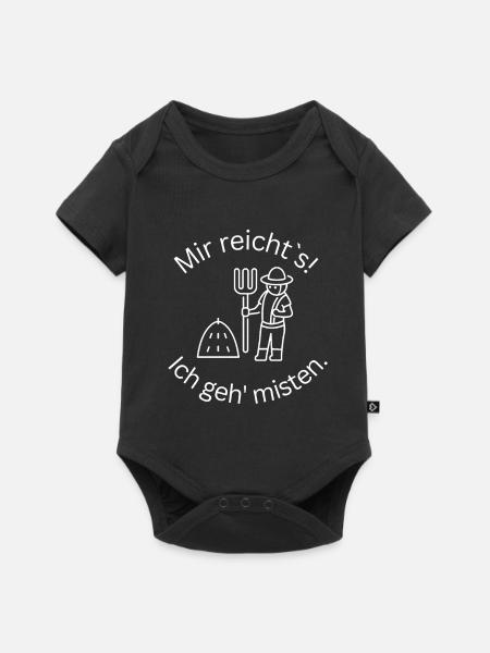 ! Mir reicht`s - Ich geh misten - Baby Premium Kurzarmbody - Schwarz