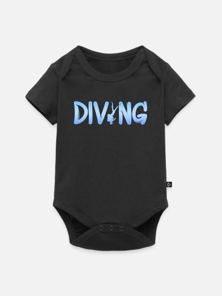 diving - Baby Premium Kurzarmbody - Schwarz