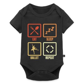 Manger dormir Ballet Répéter - Body à manches courtes Premium Bébé - noir - Devant