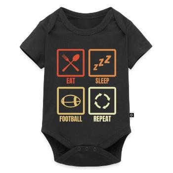 Eat Sleep Football Repeat - Baby Premium short-sleeve bodysuit - black - Front
