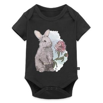 Veganuary 2024 Lapin - Body à manches courtes Premium Bébé - noir - Devant