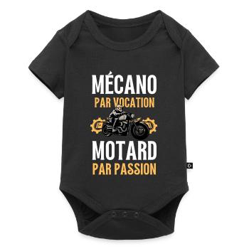 mécanicien et motard 2 - Body à manches courtes Premium Bébé - noir - Devant