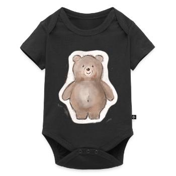 Gros ours - Body à manches courtes Premium Bébé - noir - Devant