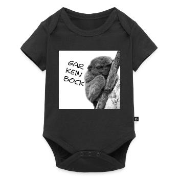 Gar kein Bock, Koboldmaki, Affe, Nö einfach nö, No - Baby Premium Kurzarmbody - Schwarz - Vorne