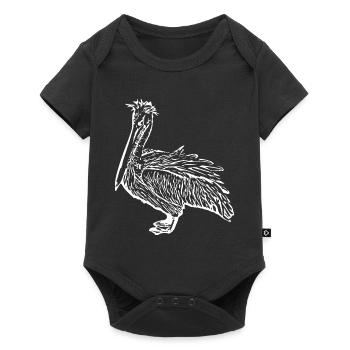 Pélicans Oiseaux Oiseaux Pelecanus - Body à manches courtes Premium Bébé - noir - Devant