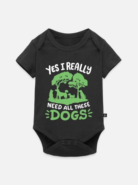 Hundeliebhaber Hundebesitzer - Baby Premium Kurzarmbody - Schwarz