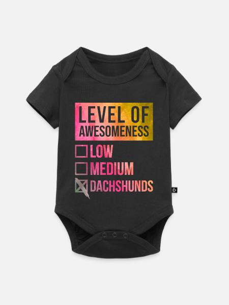 Dackel Dackel Dackel - Baby Premium Kurzarmbody - Schwarz