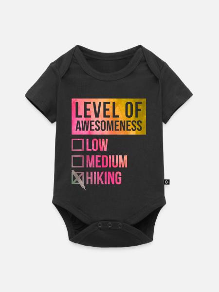 Wandern Wandern Wandern - Baby Premium Kurzarmbody - Schwarz
