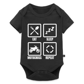 Eat Sleep Motocross Repeat - Baby Premium short-sleeve bodysuit - black - Front