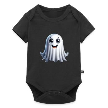 Gespenst Halloween - Baby Premium Kurzarmbody - Schwarz - Vorne