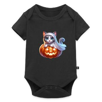 Halloween Cat Ghost Costume - Baby Premium short-sleeve bodysuit - black - Front
