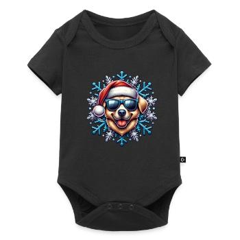 Christmas Dog Christmas - Baby Premium short-sleeve bodysuit - black - Front