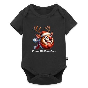 Merry Christmas Funny Comic - Baby Premium short-sleeve bodysuit - black - Front