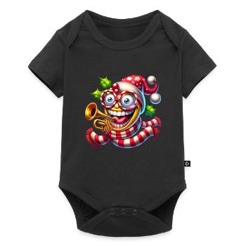 Design de Noël amusant - Body à manches courtes Premium Bébé - noir - Devant
