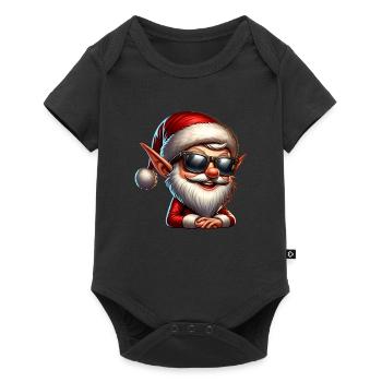 Weihnachts Elf Nikolaus Familie Kinder Weihnachten - Baby Premium Kurzarmbody - Schwarz - Vorne