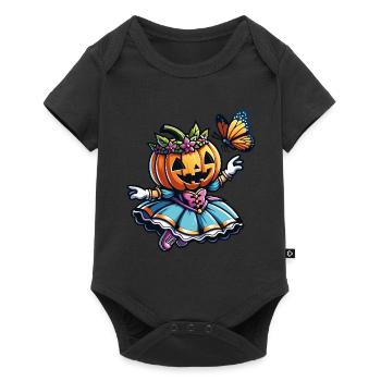 Mignonne princesse d’Halloween avec papillon - Body à manches courtes Premium Bébé - noir - Devant